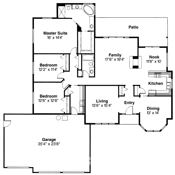 Contemporary Traditional Level One of Plan 59484