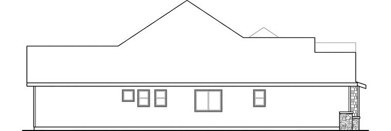 Cottage, Craftsman Plan with 2437 Sq. Ft., 3 Bedrooms, 3 Bathrooms, 3 Car Garage Picture 2