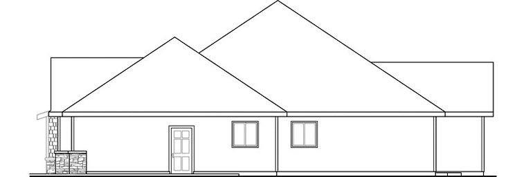 Cottage, Craftsman Plan with 2437 Sq. Ft., 3 Bedrooms, 3 Bathrooms, 3 Car Garage Picture 3