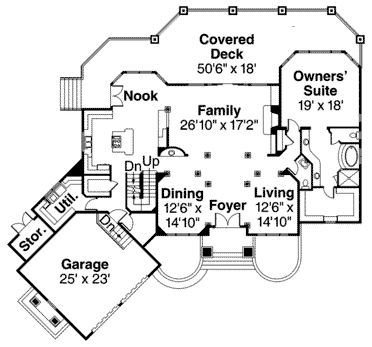 European Traditional Tudor Level One of Plan 59489