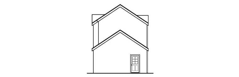 Contemporary Florida Mediterranean Southwest Rear Elevation of Plan 59497