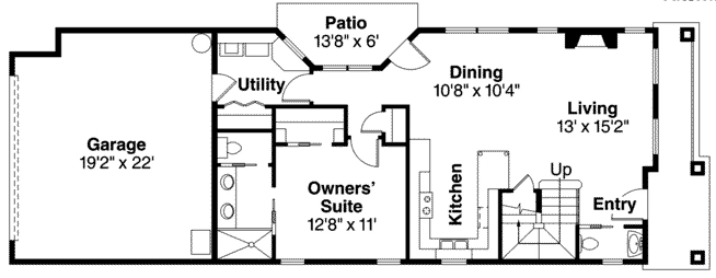 Contemporary Florida Southwest Level One of Plan 59499