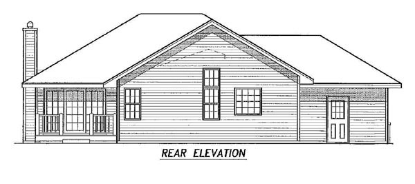  Rear Elevation of Plan 59660