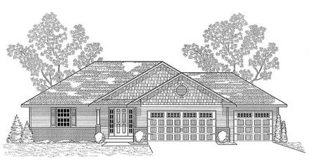 Traditional Elevation of Plan 59676