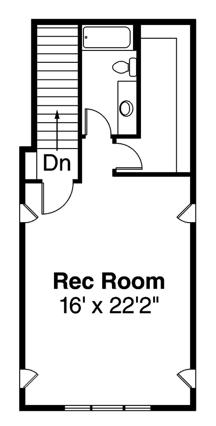 Contemporary European Ranch Level Two of Plan 59707