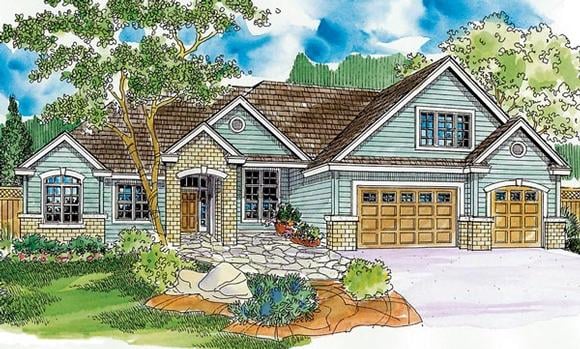 House Plan 59707 Elevation