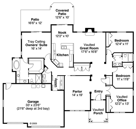House Plan 59714 First Level Plan
