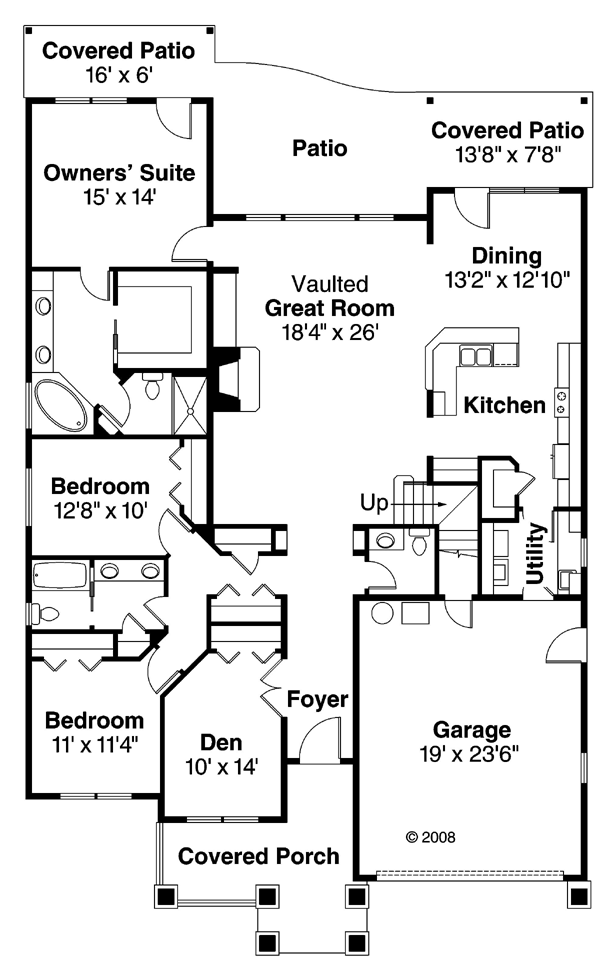 Cape Cod Cottage Country Craftsman European Level One of Plan 59715