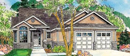Contemporary Cottage European Traditional Elevation of Plan 59719