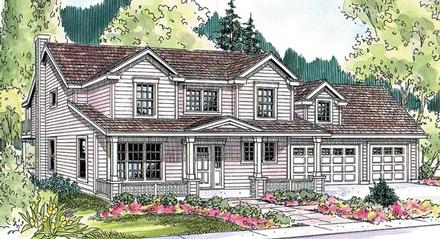 Contemporary Cottage Country Farmhouse Traditional Elevation of Plan 59723