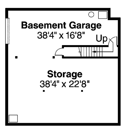 Colonial Country Farmhouse Florida Lower Level of Plan 59729