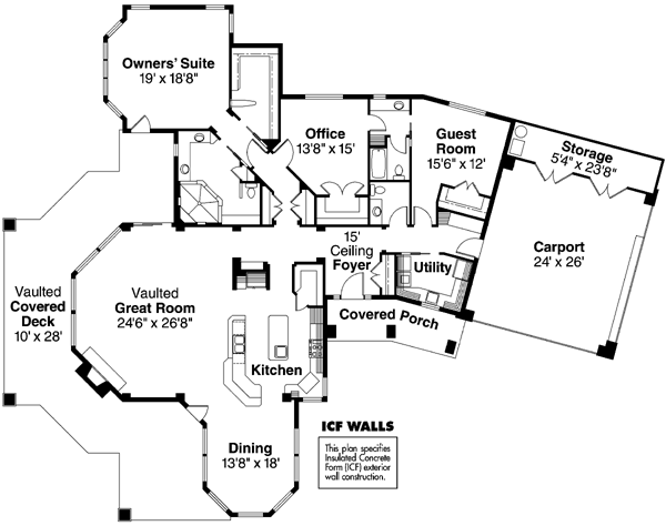 European Florida Ranch Level One of Plan 59733