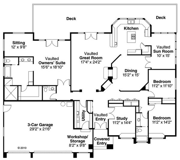 Contemporary Level One of Plan 59736