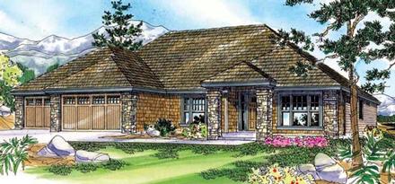 Craftsman Elevation of Plan 59738