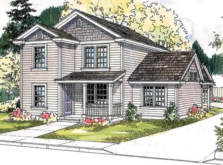 Contemporary Cottage Country Craftsman Traditional Elevation of Plan 59752