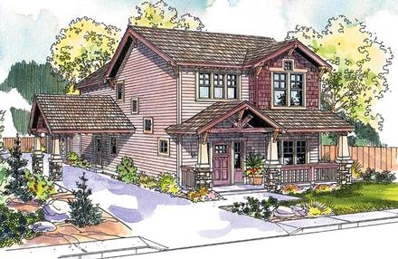 Bungalow Cottage Country Craftsman Elevation of Plan 59755