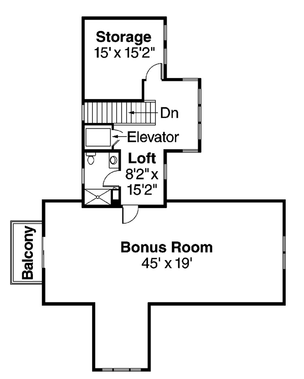 Craftsman Southwest Level Two of Plan 59758