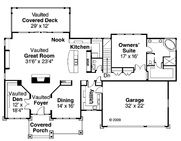 Bungalow Cottage Country Craftsman Level One of Plan 59765