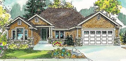 Contemporary Cottage Craftsman Ranch Elevation of Plan 59773