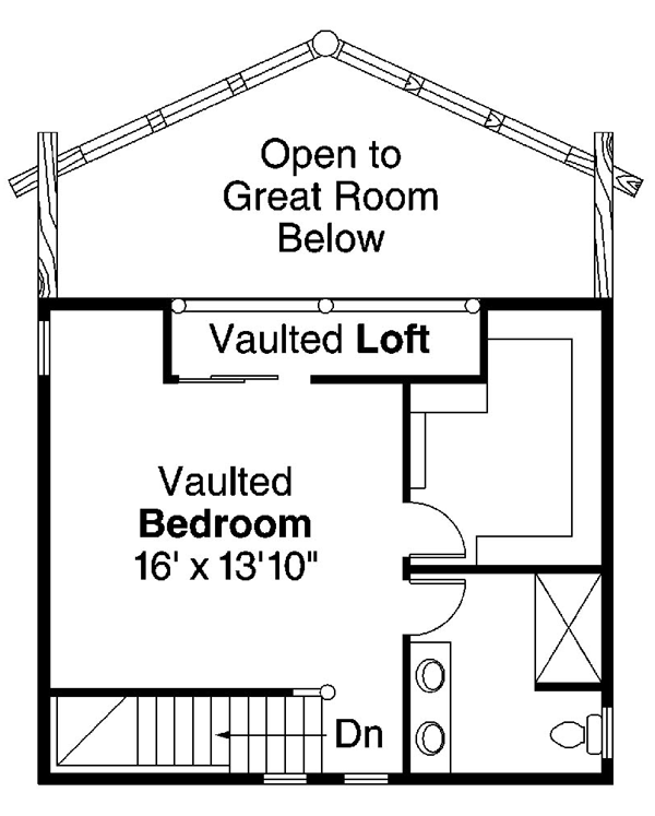 Cabin Contemporary Country Level Two of Plan 59774