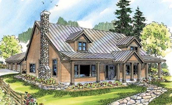 House Plan 59779 Elevation