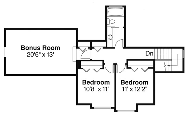 Bungalow Contemporary Cottage Craftsman Level Two of Plan 59780