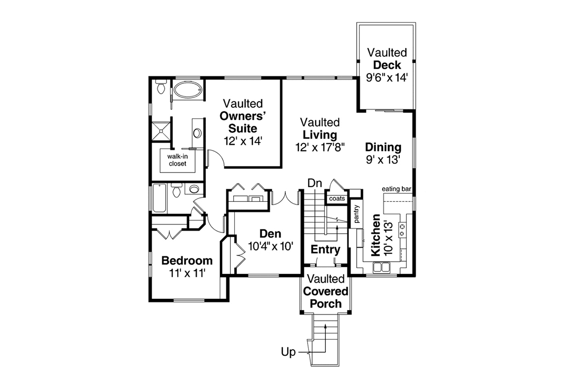 Cape Cod Cottage Craftsman Level One of Plan 59781