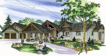 Contemporary Craftsman Ranch Elevation of Plan 59785