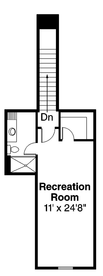 Cottage European Ranch Level Two of Plan 59787