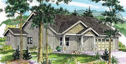 Bungalow Cottage Country Craftsman Ranch Elevation of Plan 59789