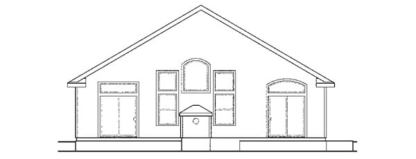 Cottage Country Craftsman European Rear Elevation of Plan 59791