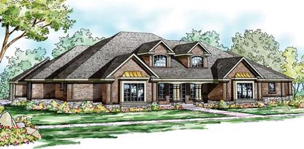 European Southern Traditional Elevation of Plan 59795