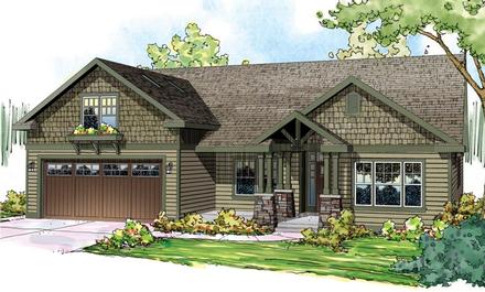 Bungalow Craftsman European Ranch Elevation of Plan 59797