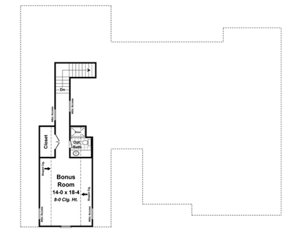 House Plan 59928 Second Level Plan