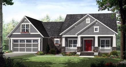 Cottage Country Craftsman Southern Elevation of Plan 59928