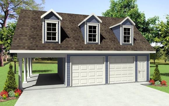 Garage Plan 59931 - 3 Car Garage Elevation