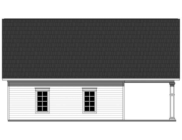 Country Traditional Rear Elevation of Plan 59931