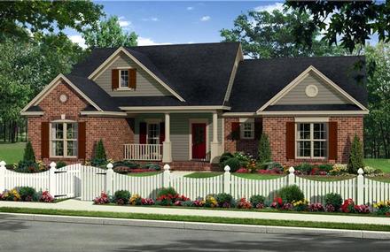 Country Farmhouse Traditional Elevation of Plan 59938