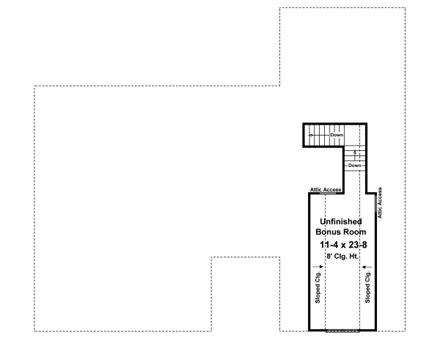 House Plan 59943 Second Level Plan