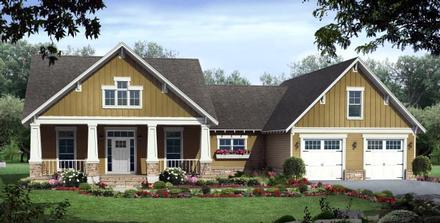 Cottage Country Craftsman Elevation of Plan 59944
