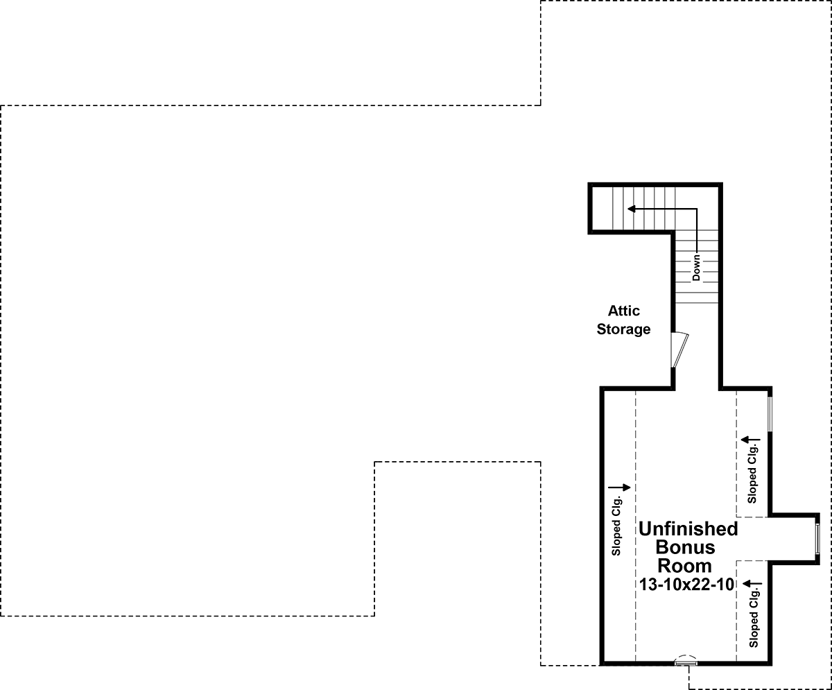 Country Craftsman Traditional Level Two of Plan 59945