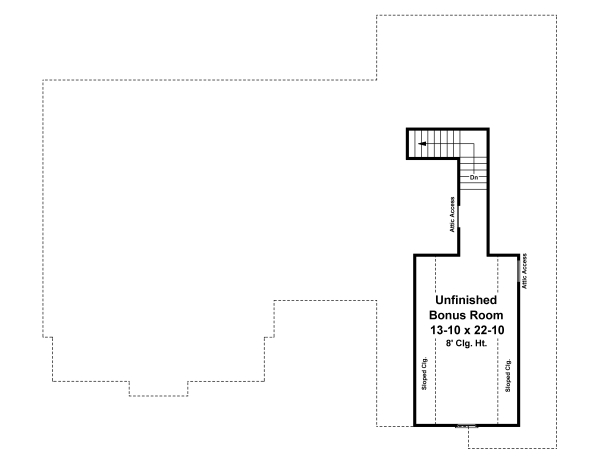 Cottage European Southern Traditional Level Two of Plan 59946