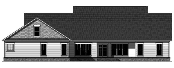 Cottage Country Craftsman Rear Elevation of Plan 59947