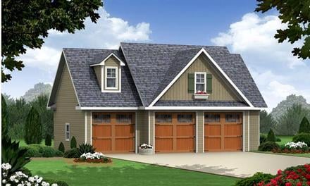 Garage Plan 59948 - 3 Car Garage Apartment Elevation