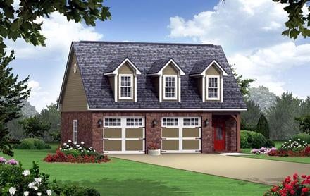 Garage Plan 59949 - 2 Car Garage Apartment Elevation