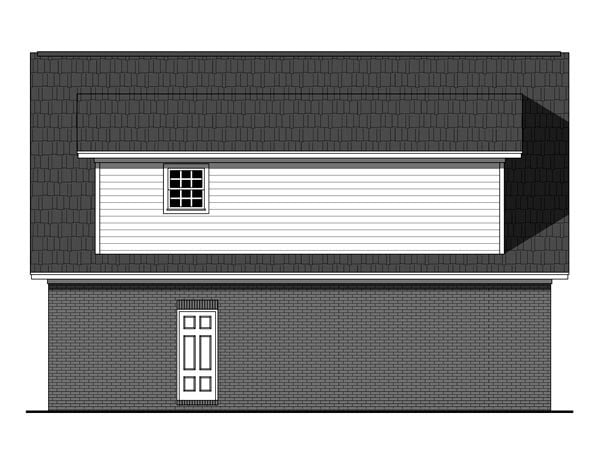 Country Southern Traditional Rear Elevation of Plan 59949