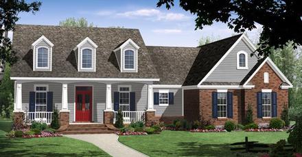 Country Craftsman Traditional Elevation of Plan 59950