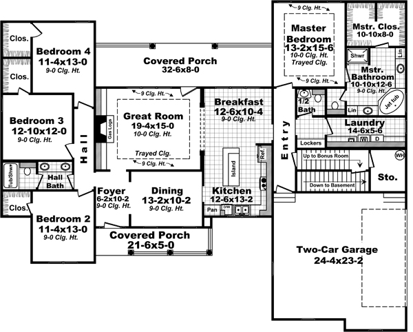 Country European Traditional Level One of Plan 59963