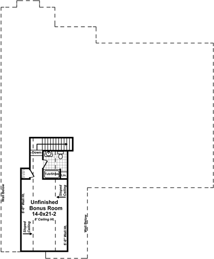 House Plan 59964 Second Level Plan