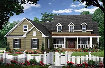 Cape Cod Country Farmhouse Traditional Elevation of Plan 59965